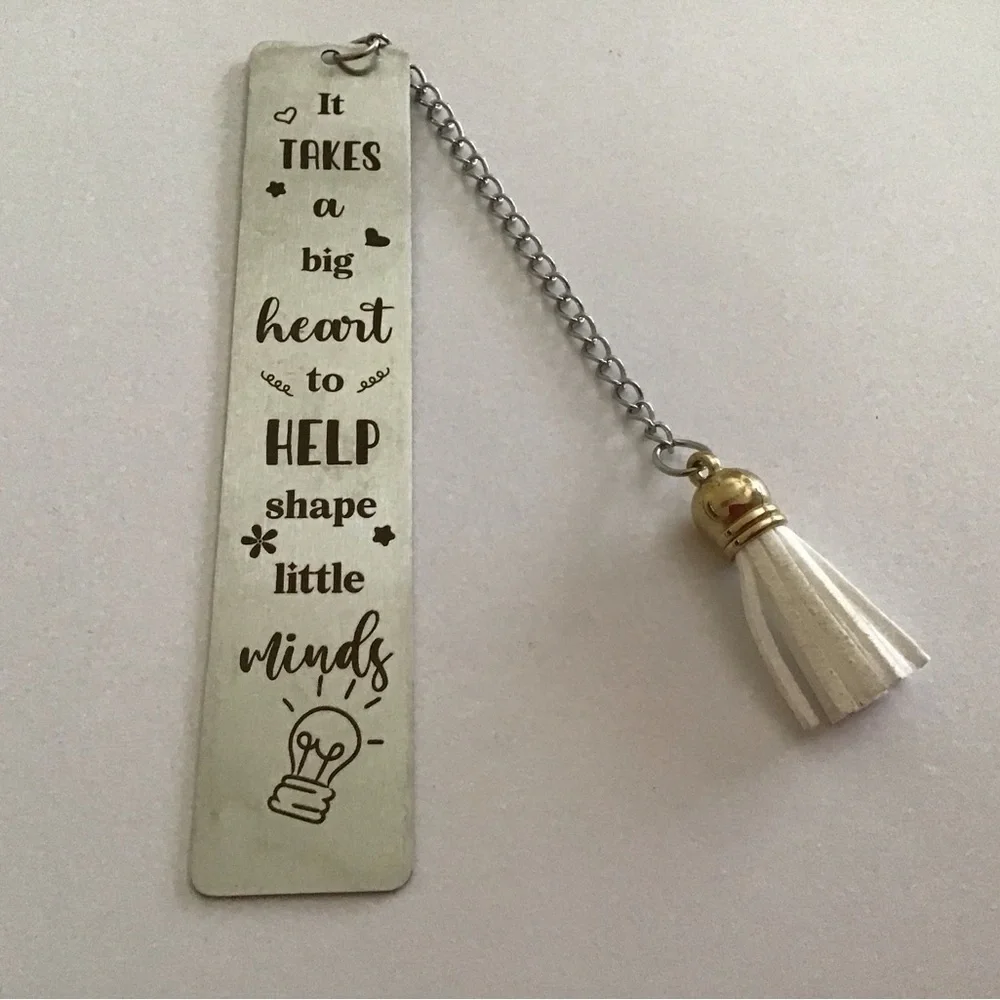 Metal Bookmarks with  Tassel  - Teacher Appreciation Bookmarks - Teacher gifts. - Picture 10 of 16